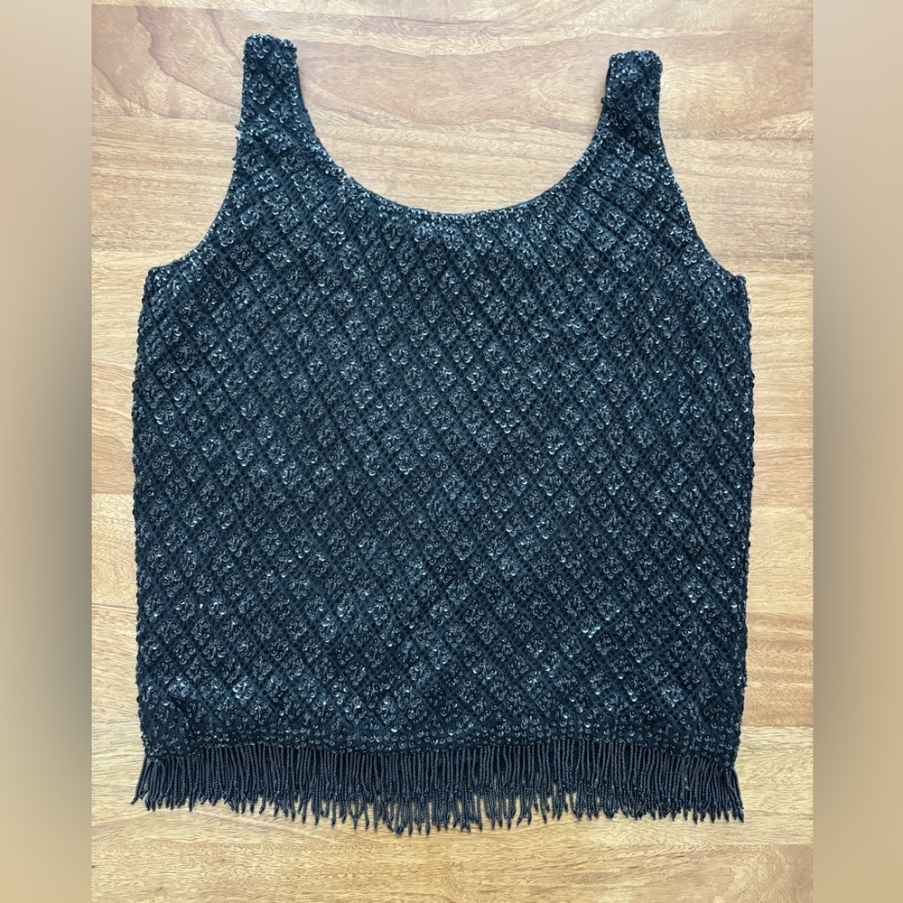 Vintage 60s Hong Kong Blairmoor Original Beaded, Sequined, Size 38, Medium